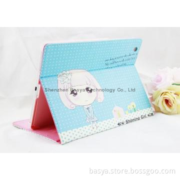 Shinning girl iPad 2/3/4 leather case, 3 designs
